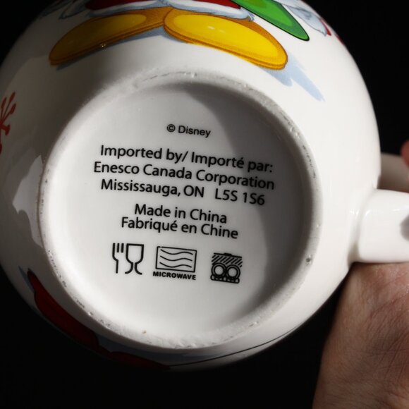 Vintage Mickey Mouse Santa Christmas Mug Enesco Large mug Holiday mug Disney - Picture 5 of 7